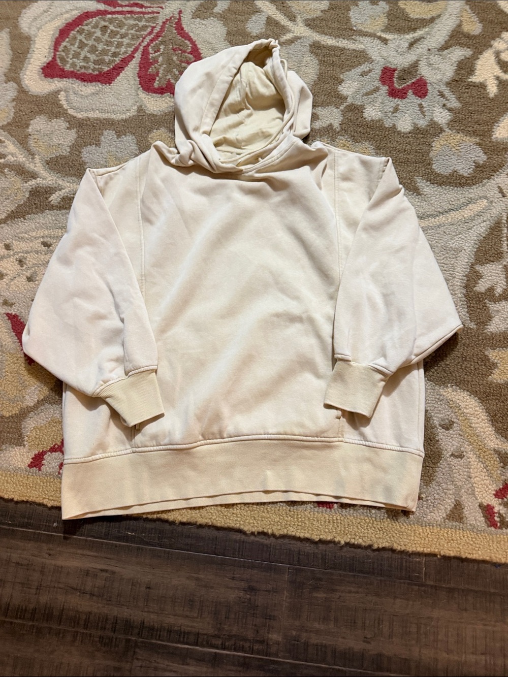 GAIAM Cream Pullover Hoodie with Subtle Logo